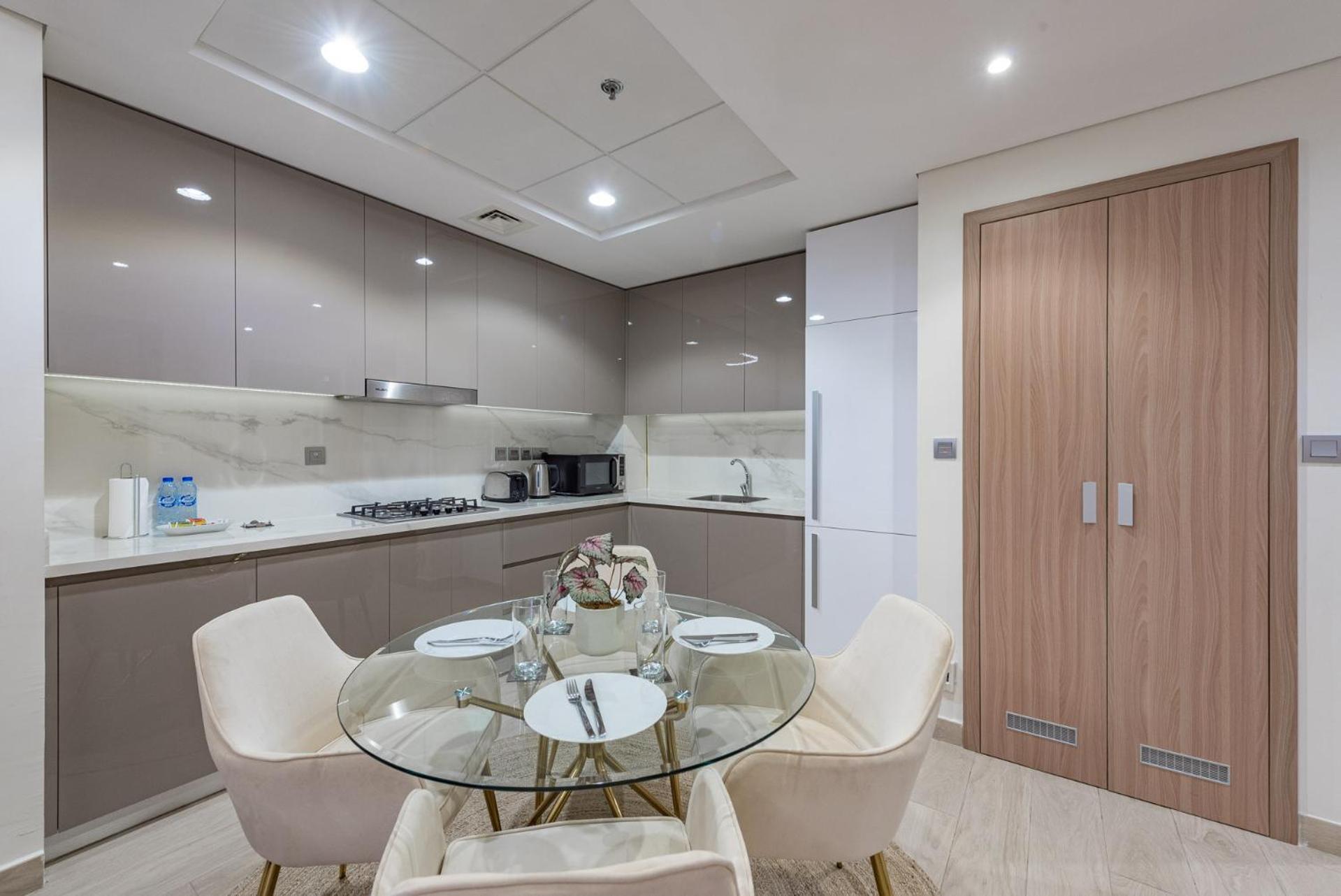 Cozy & Convenient 1Br Haven In Al Jaddaf Leilighet Dubai Eksteriør bilde